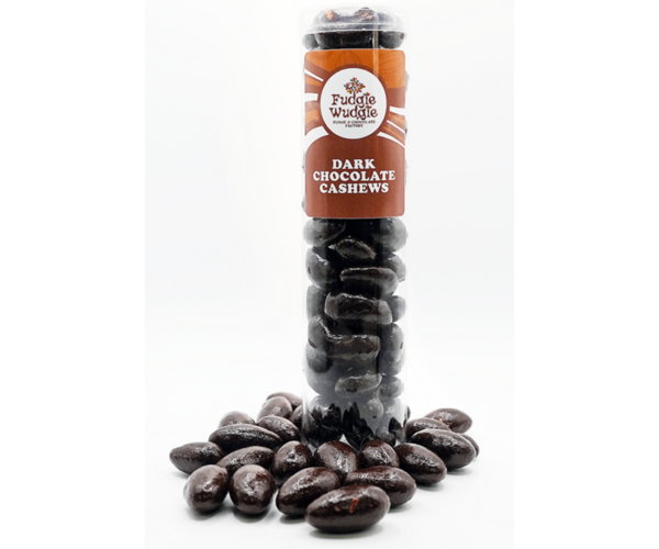 Panned Candy Tubes Dark Chocolate Cashews