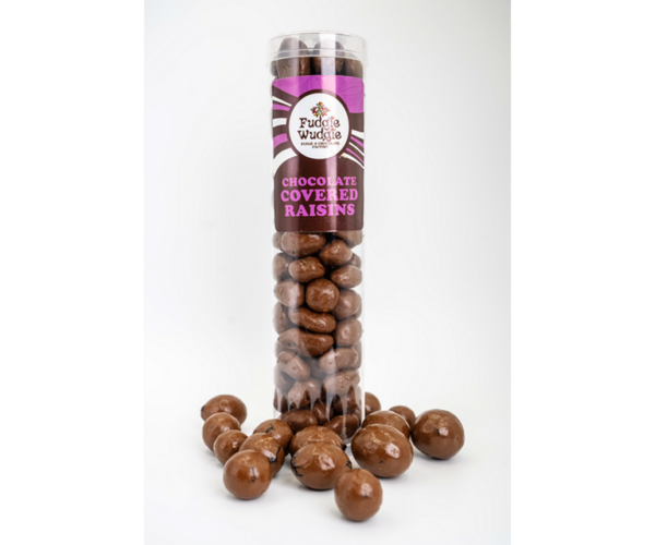 Panned Candy Tubes Milk Chocolate Covered Raisins