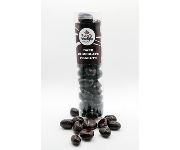 Panned Candy Tubes Dark Chocolate Peanuts