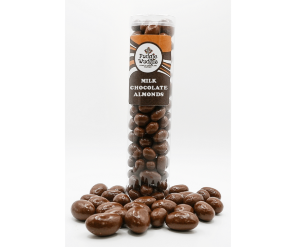 Panned Candy Tubes Milk Chocolate Almonds