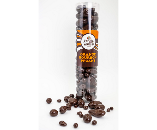 Panned Candy Tubes Orange Bourbon Pecans