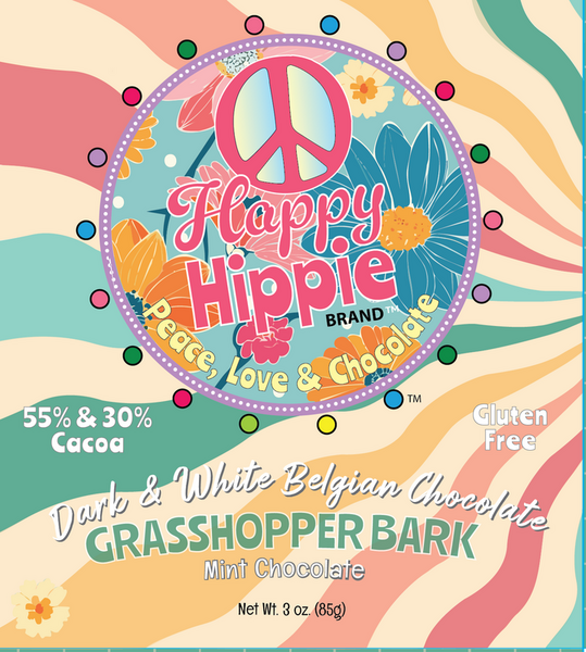 Belgian Bars Dark & White Belgian Chocolate Grasshopper Bark - Mint Chocolate